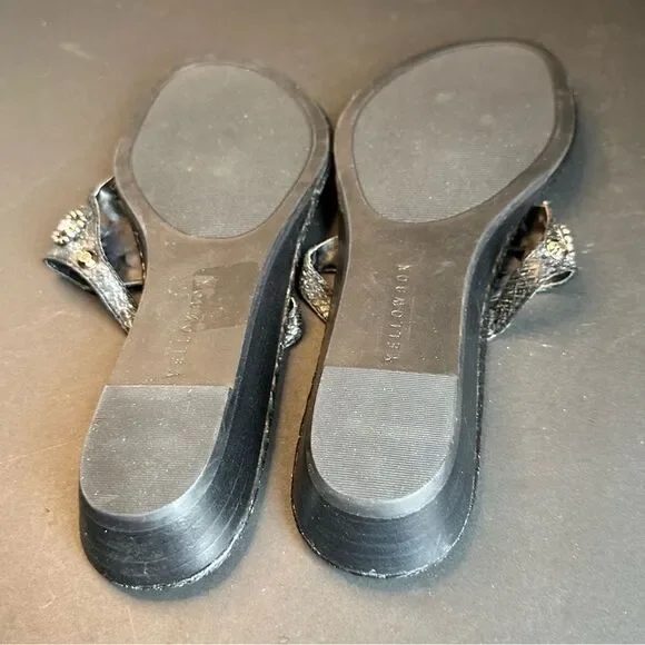 Yellowbox Gray‎ Embellished Vegan Leather Thong Sandals Size 9 - Picture 7 of 7